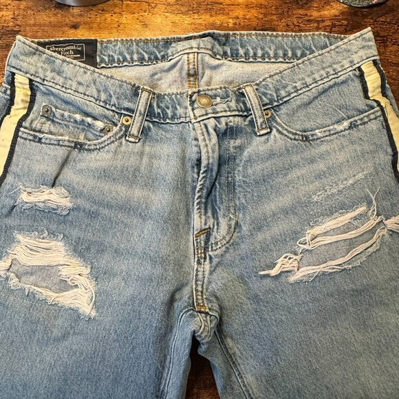 ABERCROMBIE & FITCH RACING STRIPED LANGDON SLIM 31W 30L - Picture 14 of 16